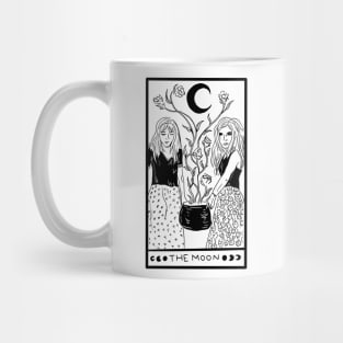 Midnight Margarita Moon - tarot card black line Mug
